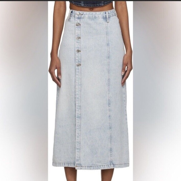 Free People x Ksubi denim asymmetrical denim skirt - Picture 3 of 15